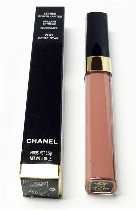 chanel lipgloss beige star|Chanel Beige Star (206) Levres Scintillantes Glossimer.